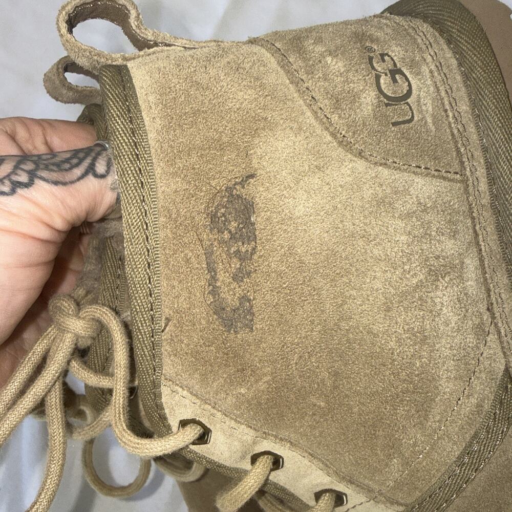 UGG Neumel Suede Sheepskin Ankle Boots Women’s Size 6 Grey Green - Picture 7 of 10
